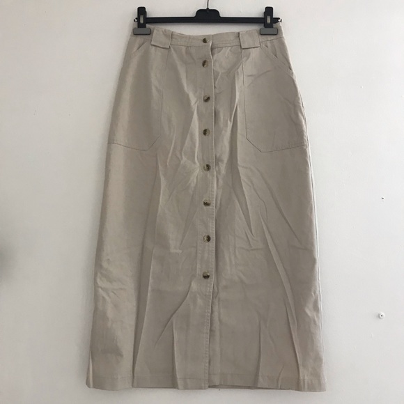 Khaki vintage maxi skirt - Picture 2 of 8
